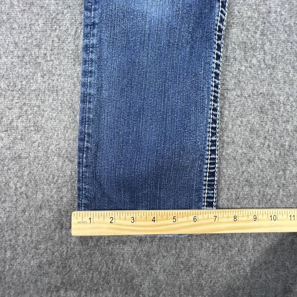 Silver Jeans Suki Capri Jeans Womens 27 Blue Mid Rise Bootcut Contrast Stitching - Picture 5 of 8